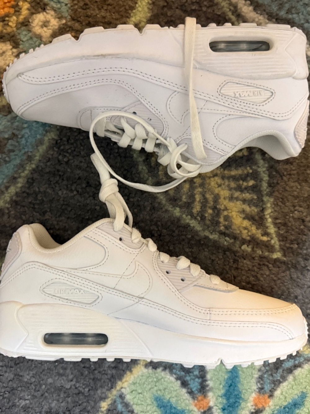 New triple white Nike Air Max 90 Sneakers 7W/5.5Y